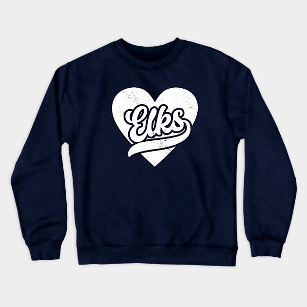 Vintage Elks School Spirit // High School Football Mascot // Go Elks Crewneck Sweatshirt by SLAG_Creative